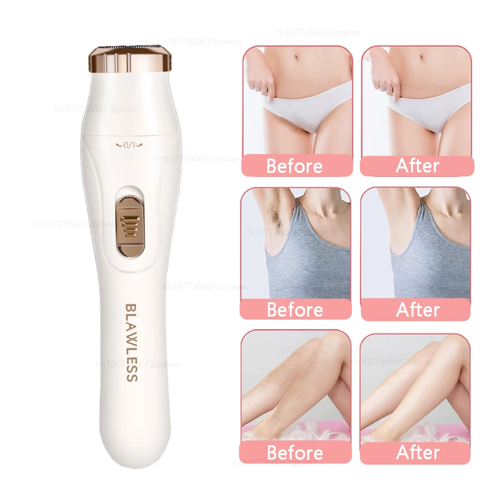 Electric Shaver for Women Female Razor Bikini Trimmer Facial Shavers for Ladies Body Underarms Legs Portable Painless Epilator