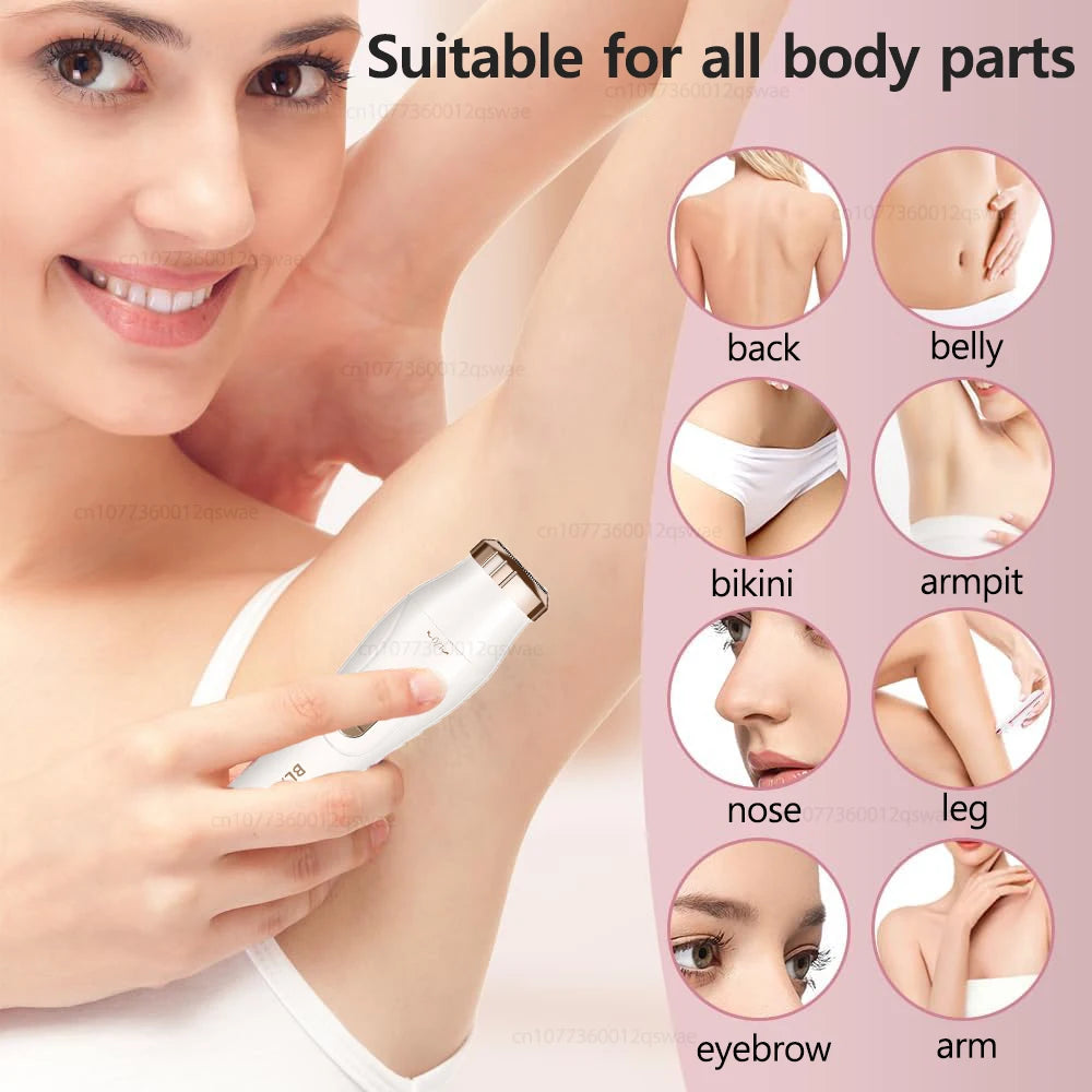 Electric Shaver for Women Female Razor Bikini Trimmer Facial Shavers for Ladies Body Underarms Legs Portable Painless Epilator