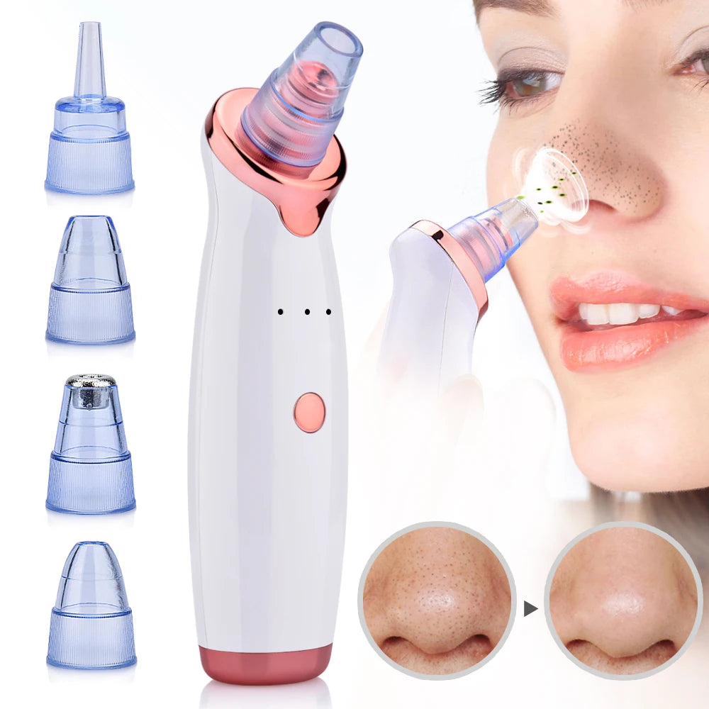 USB Rechargeable Blackhead Remover Vacuum Suction Pore Cleaner Extractor Acne Comedone Whitehead Pimple Removal Spot Cleaner
