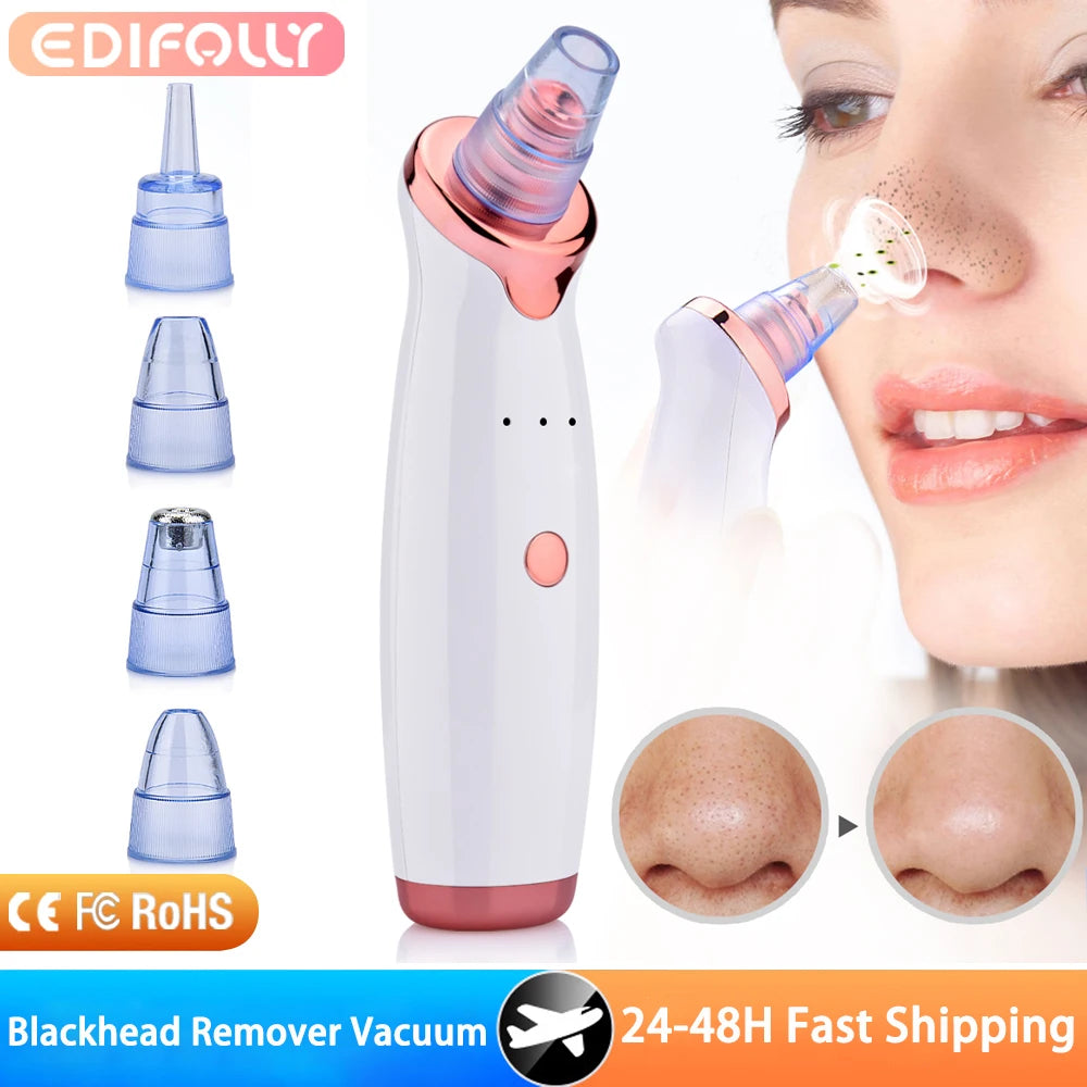 USB Rechargeable Blackhead Remover Vacuum Suction Pore Cleaner Extractor Acne Comedone Whitehead Pimple Removal Spot Cleaner